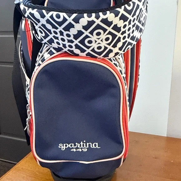 Spartina Navy and White Golf Bag: INCLUDES DRIVER COVER - Picture 2 of 9